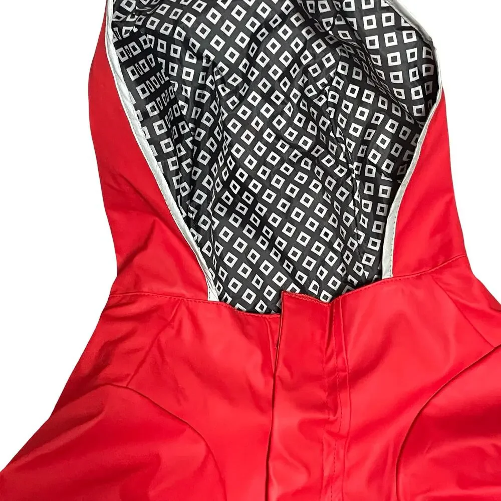 Good2Go Dog Raincoat XL Red Hooded Waterproof Reflective Slicker Jacket Petco
